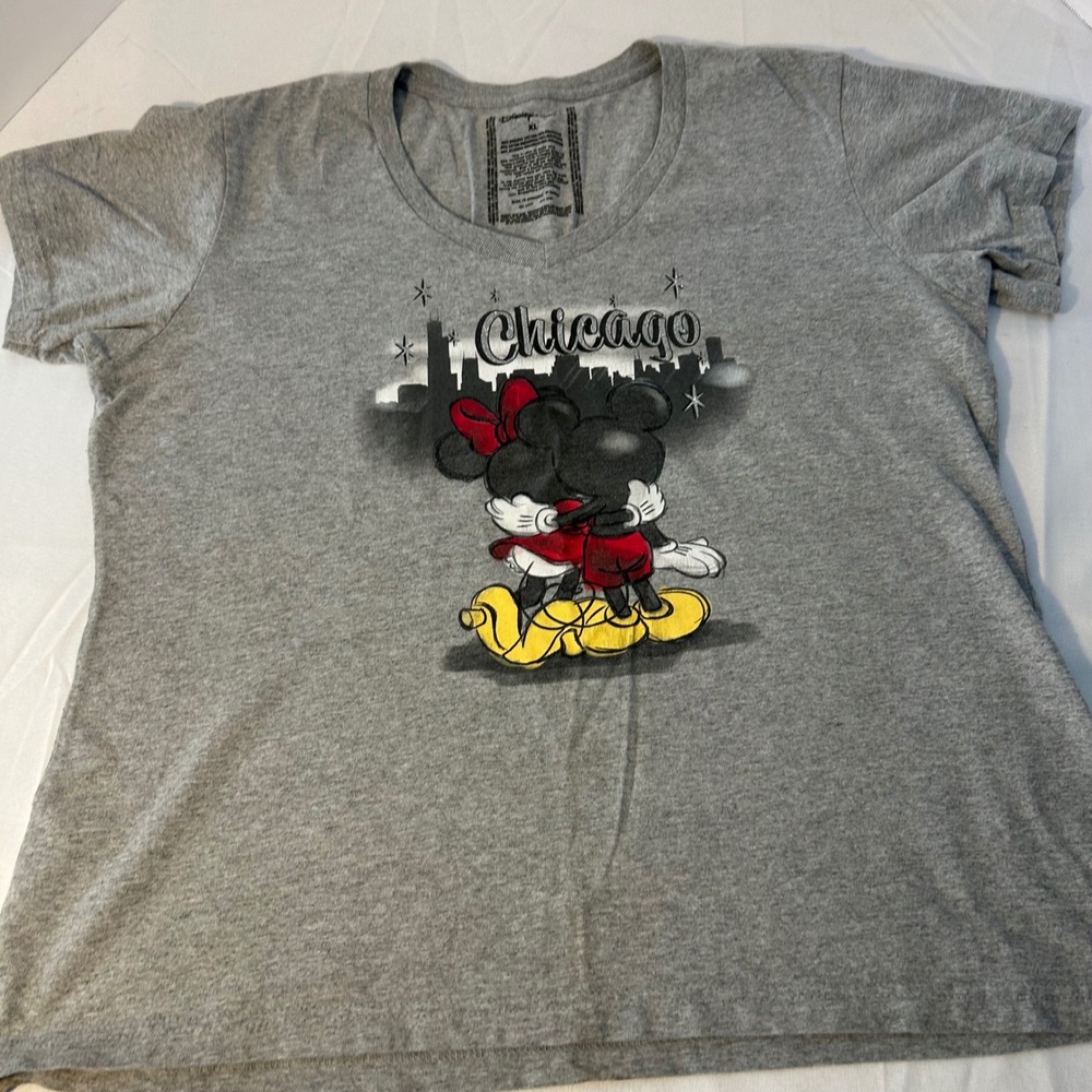 Disney Store Mickey & Minnie Chicago‎ Graphic T Shirt Women's XL Tee